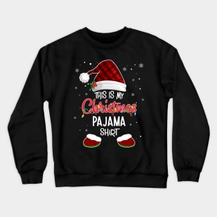 This Is My Christmas Pajama Shirt Gnome Christmas Red Plaid T-Shirt Crewneck Sweatshirt